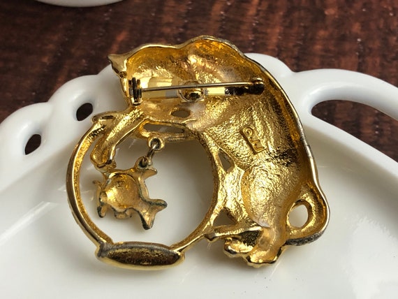 1980s J.J. Jonette Signed Artifacts Shiny Gold To… - image 7