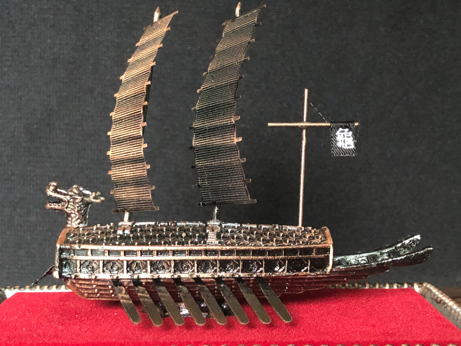 Bronze Korean Turtle Ship Replica Model in Case Korea Warship Etsy