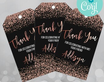 Gift tags, Gift tags template, Gift tags personalized, Birthday gift tags, Thank you tags for birthday, Thank you gift tags, Favor tags