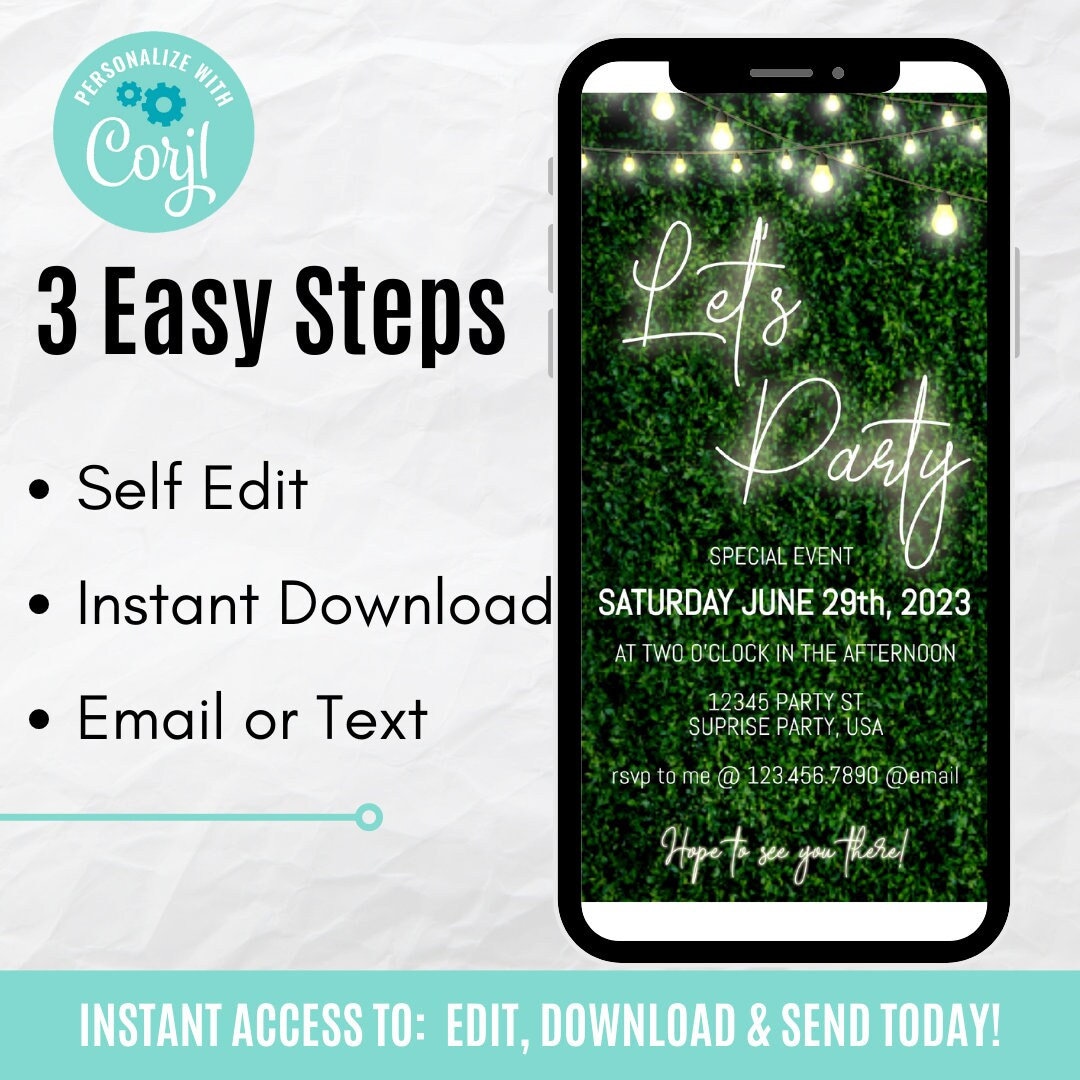 Modern Invitation Template, Special Event Invitation, Digital You're ...