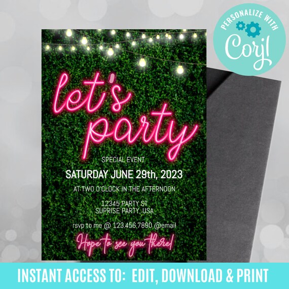 Modern Invitation Template Special Event Invitation Digital Etsy