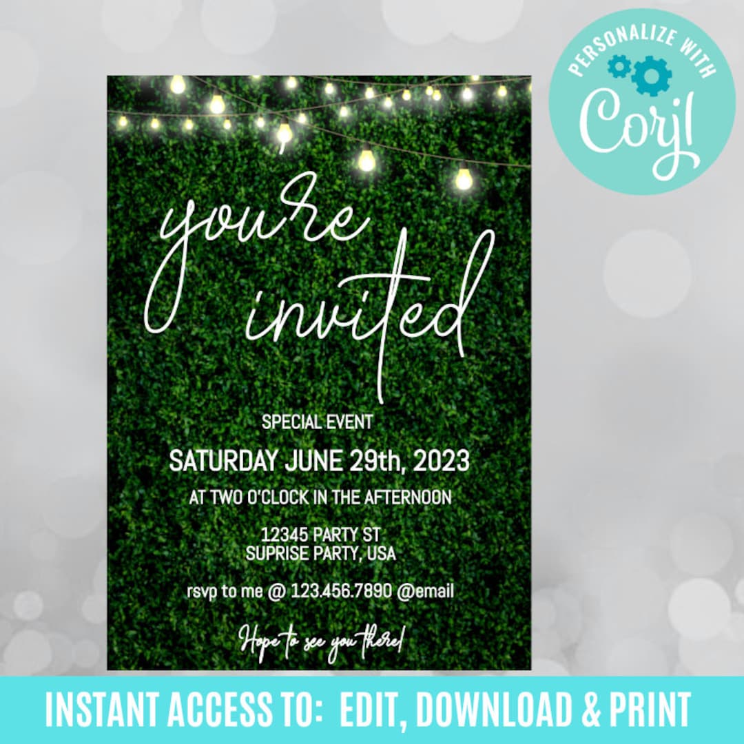 Modern Invitation Template Special Event Invitation Digital - Etsy ...