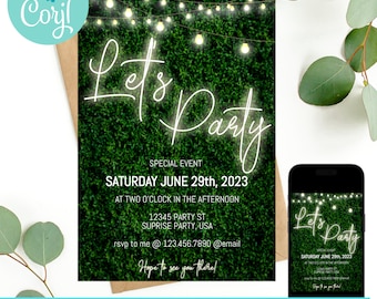 Modern Invitation Template, Special Event Invitation, Digital You're Invited, IG Story Invite Template, You're Invited, Let's Party Invite