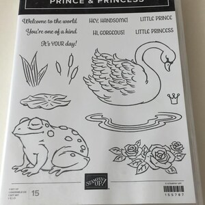 Free ShippingPRINCE AND PRINCESS Stampin up Host Rubber Stamp Set Retired Photopolymer