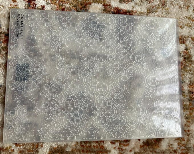 DISTRESSED TILE Stampin up EMBOSSING Folder Scrapbooking Rubber Stamp ...