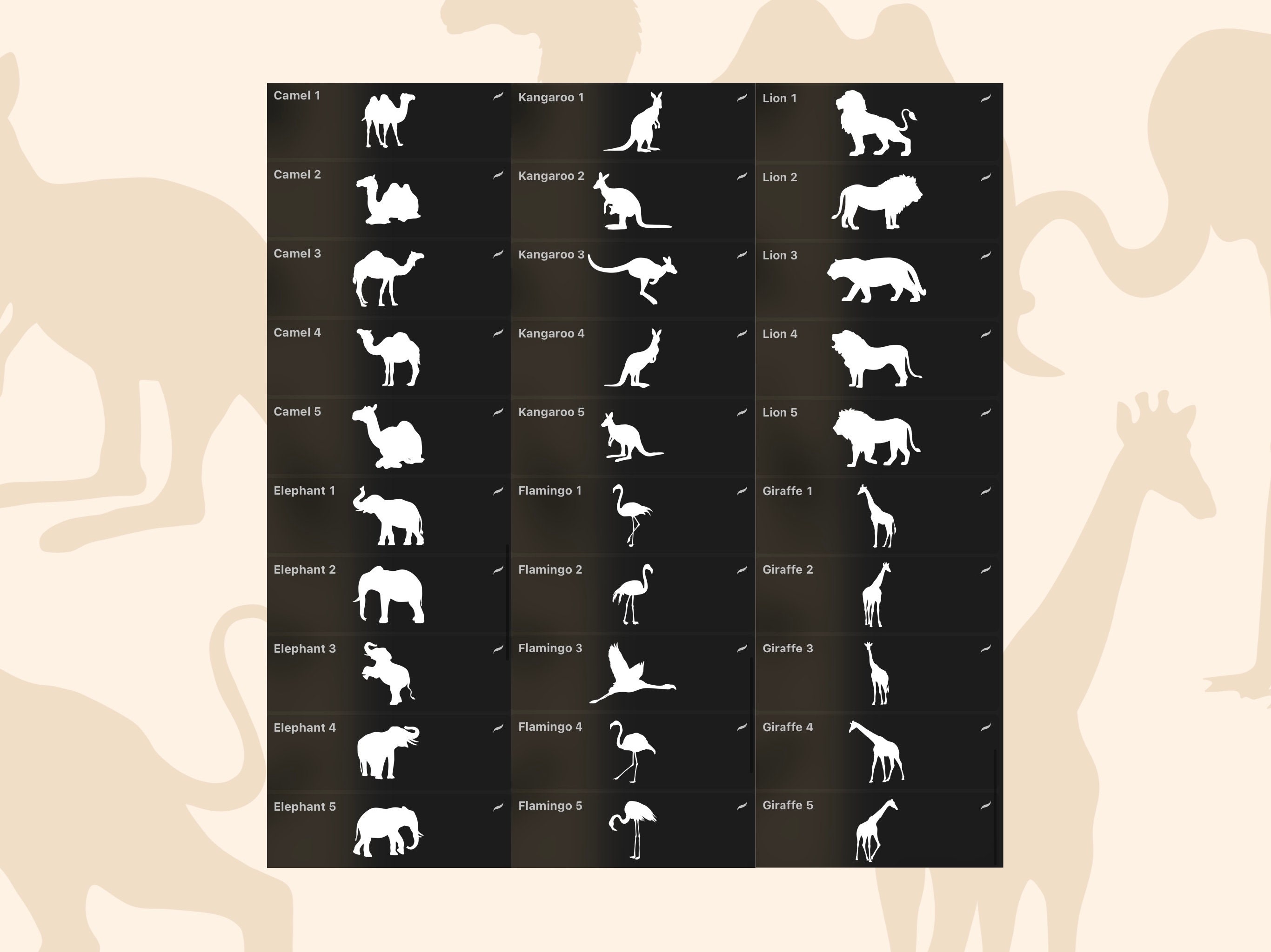 70 Procreate Wild Animal Stamps Animal Procreate Stamps Etsy