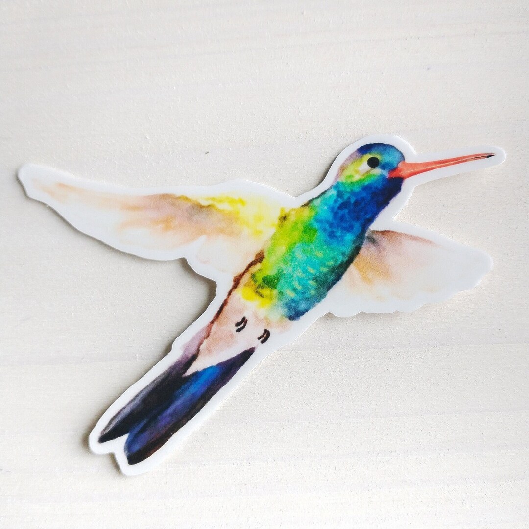 2x Kolibri Aufkleber 7,5cm – Glänzende Vinyl-Sticker Für Auto, Laptop & Basteln