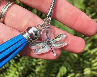 Dragonfly Keychain, Keychain, Key Ring, Keychains and Lanyards, Zipper Charms