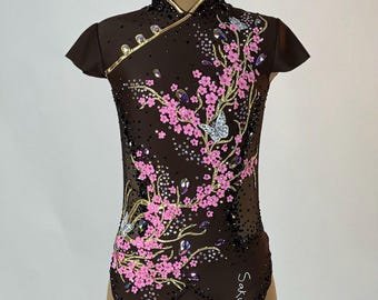 Op maat gemaakt. Turnpakje voor ritmische gymnastiek voor wedstrijden | Kunstschaatsjurk, acrobatisch gymnastiekpak, unitard