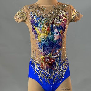 Turnanzug für Rhythmische Sportgymnastik für Wettkämpfe | Eiskunstlaufkleid, Akrobatik-Gymnastikkostüm
