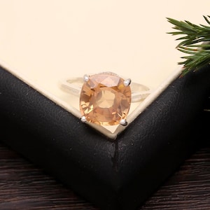 Flawless Padparadscha Sapphire Ring Ceylon Sapphire Ring Statement Ring June Birthstone Wedding Silver Ring Padparadscha Sapphire Jewelry