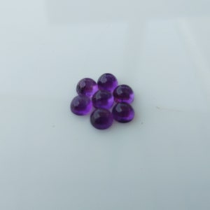 AFRICAN AMETHYST CABOCHON / Round / African Amethyst Round Cabs/Lucky Stone/ 4MM, 5MM, 6MM, 7MM, 8MM, 9MM, 10MM /Loose Gemstones/Loose Beads image 1