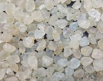 Natural White Topaz Tumbled Rough Gemstone/White Topaz raw Gemstone/Raw Material for Ring,Earing,Pendent,Necklace Making/Wholesale Price
