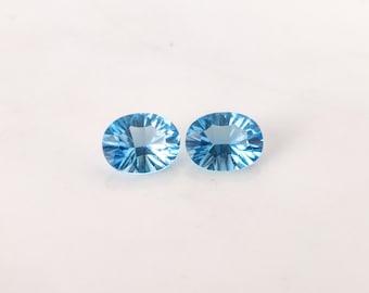 Natural Swiss Blue Topaz / November Birthstone / Beautiful Fancy Cut / Oval shape / Fine Quality loose gemstone for fine jewelry