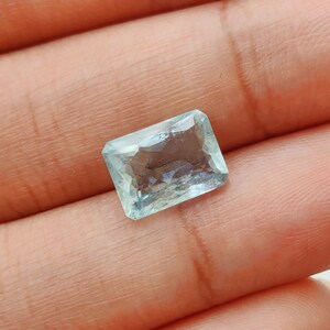 Aquamarine / Blue Beryl / princess cut / Octagon / 7.5 X 10.0 MM / 3.60 cts / Loose Gemstone / SI Quality / March Birthstone / Santa Maria