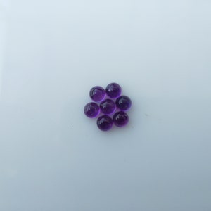 AFRICAN AMETHYST CABOCHON / Round / African Amethyst Round Cabs/Lucky Stone/ 4MM, 5MM, 6MM, 7MM, 8MM, 9MM, 10MM /Loose Gemstones/Loose Beads image 2