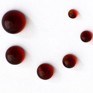 AAA Natural Mozambique Red Garnet Round Cabochon (Cabs) / 3 MM - 10 MM / Blood Red color / January Birthstone / Loose Gemstone / Wholesale