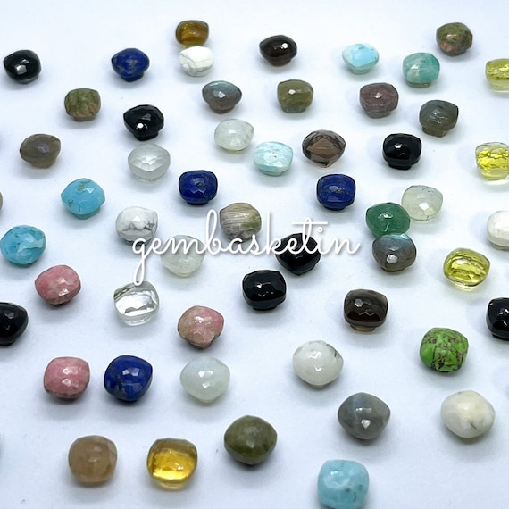 Mix Lot pompom Cushion Shape Gemstone / 10 MM Size / Mushroom Cut / Bottle Cork Shape Gemstone / Unique Gemstone For Ring