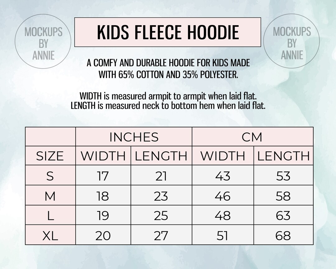 Cotton Heritage Y2550 Kids Fleece Hoodie S XL Size (Instant Download