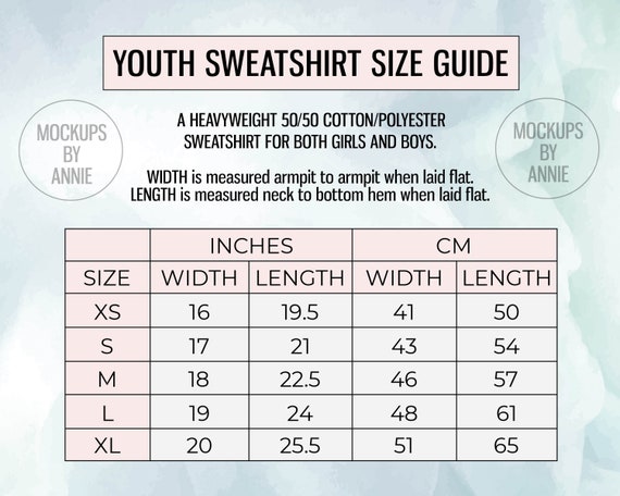 xs girl size chart