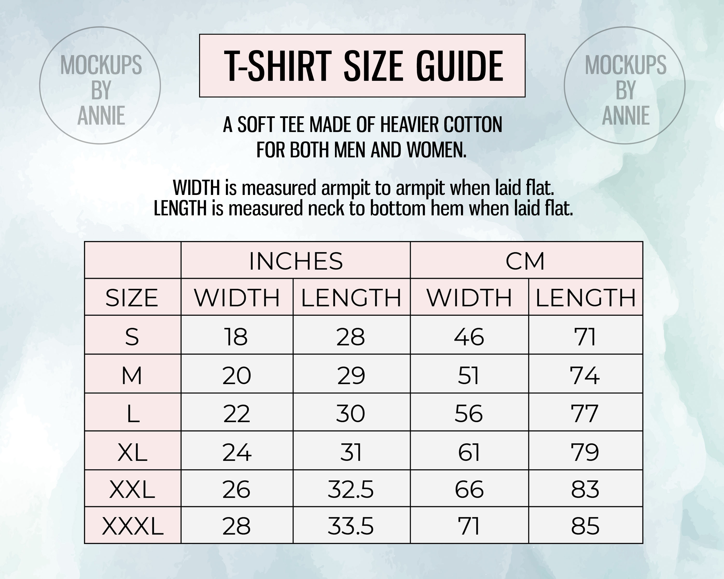 Gildan 64000 Unisex T-shirt Size Chart inches/cm, Digital Sizing Chart,  Gildan T-shirt Mockup Sizing Chart, 