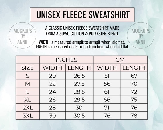 Hanes P160 Unisex Fleece Sweatshirt S 3XL Size Chart Long Sleeve Sweater  Guide Mockup JPEG Download 