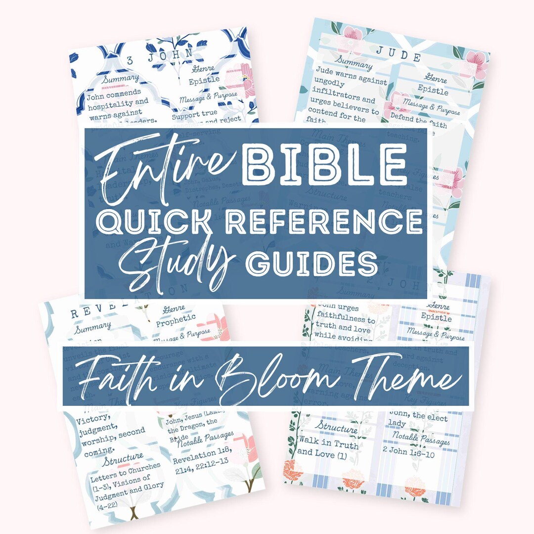 Bible Study Guide Notes Bible Study Guide Printable | Hyperlinked Study Sheets for Each Bible ...