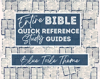 66-Book Bible Study Guide Printable | Hyperlinked Study Sheets for Each Bible Book | Bible Summary Cards | Instant Download | NKJV and ASV