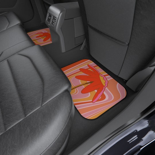 Boho Flower Car Floor Mat