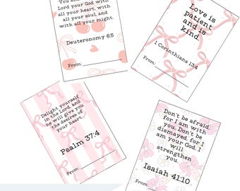 Christian CoquetteValentine's| Bible Verse Valentine Cards  | Valentines Scripture Cards | Bible Valentines | Printable Valentines Cards