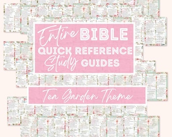 Bible Study Guide Printable | Hyperlinked Study Sheets for Each Bible Book | Bible Summary Cards | Instant Download | NKJV and ASV