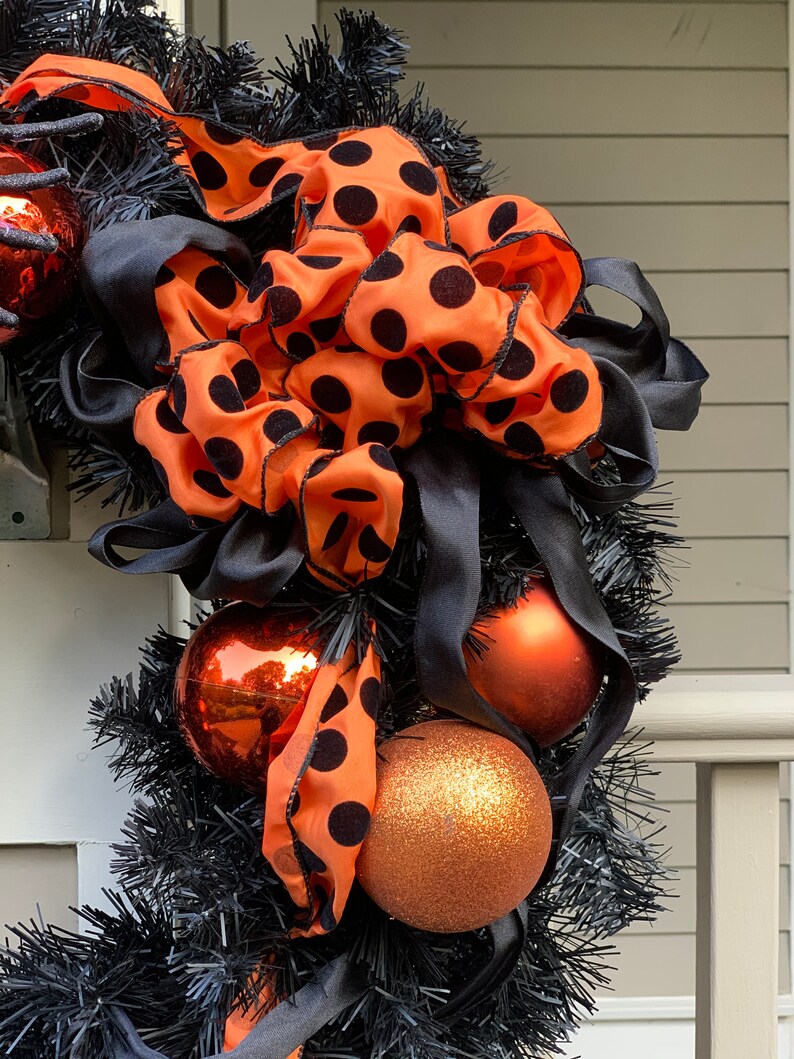 LARGE Halloween Wreath 24 In Front Door Wreath Calla Lily Etsy