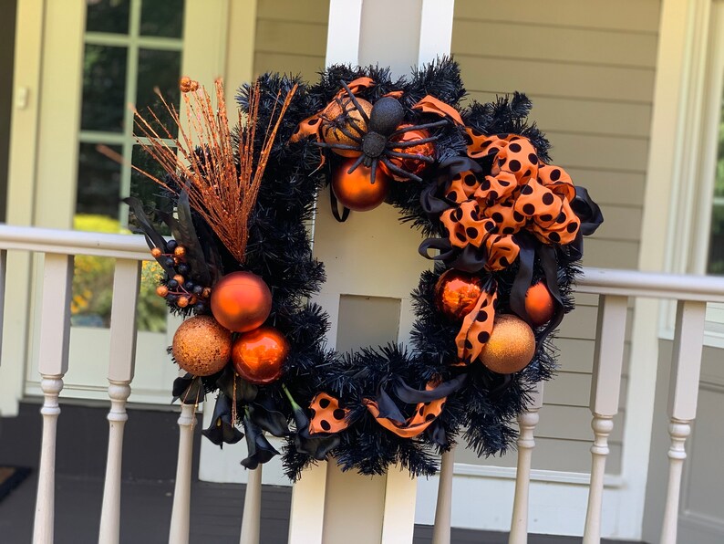 LARGE Halloween Wreath 24 In Front Door Wreath Calla Lily Etsy