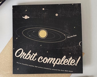 Orbit complete birthday Card - A6