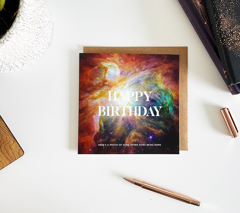 Happy Birthday Orion Nebula Card Photo Of Stars Being Born Etsy Canada