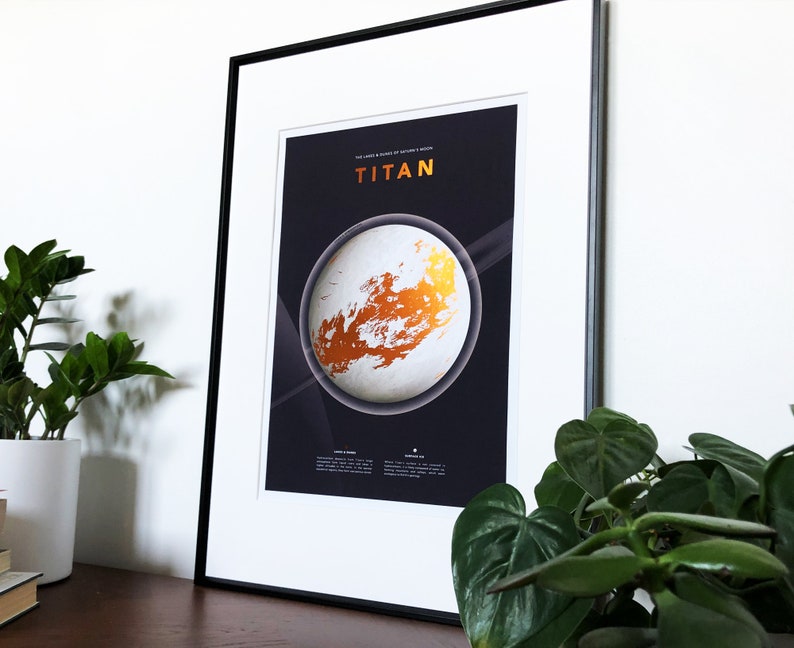 Copper Foil Titan Moon Poster - A3, Unframed - Etsy