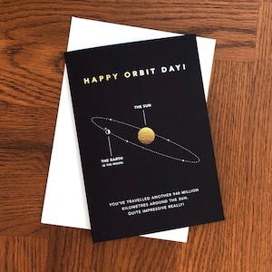Happy Orbit birth Day Card A6 image 1