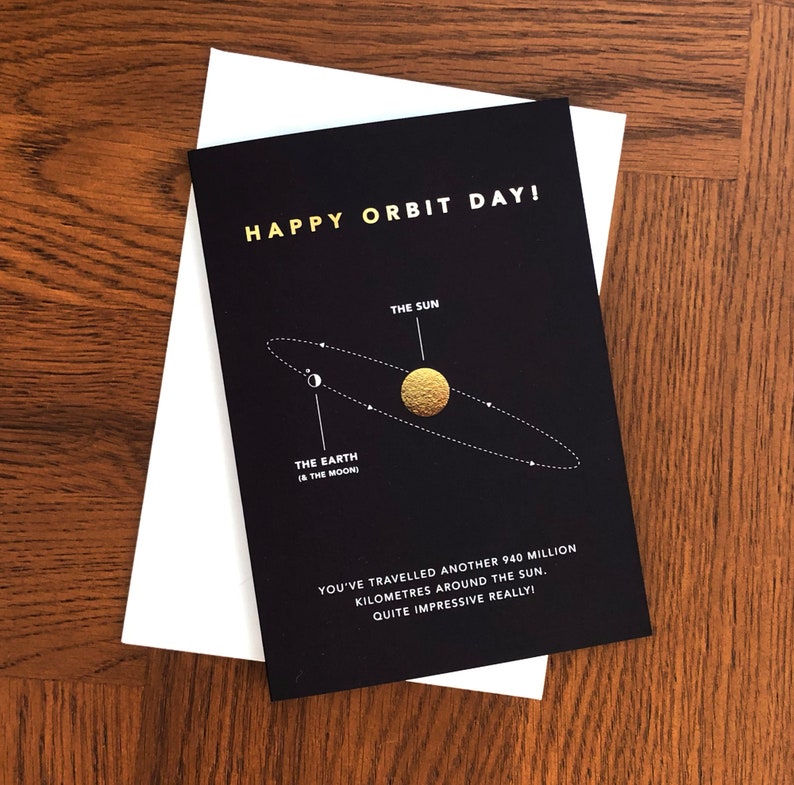 Happy Orbit birth Day Card A6 image 1