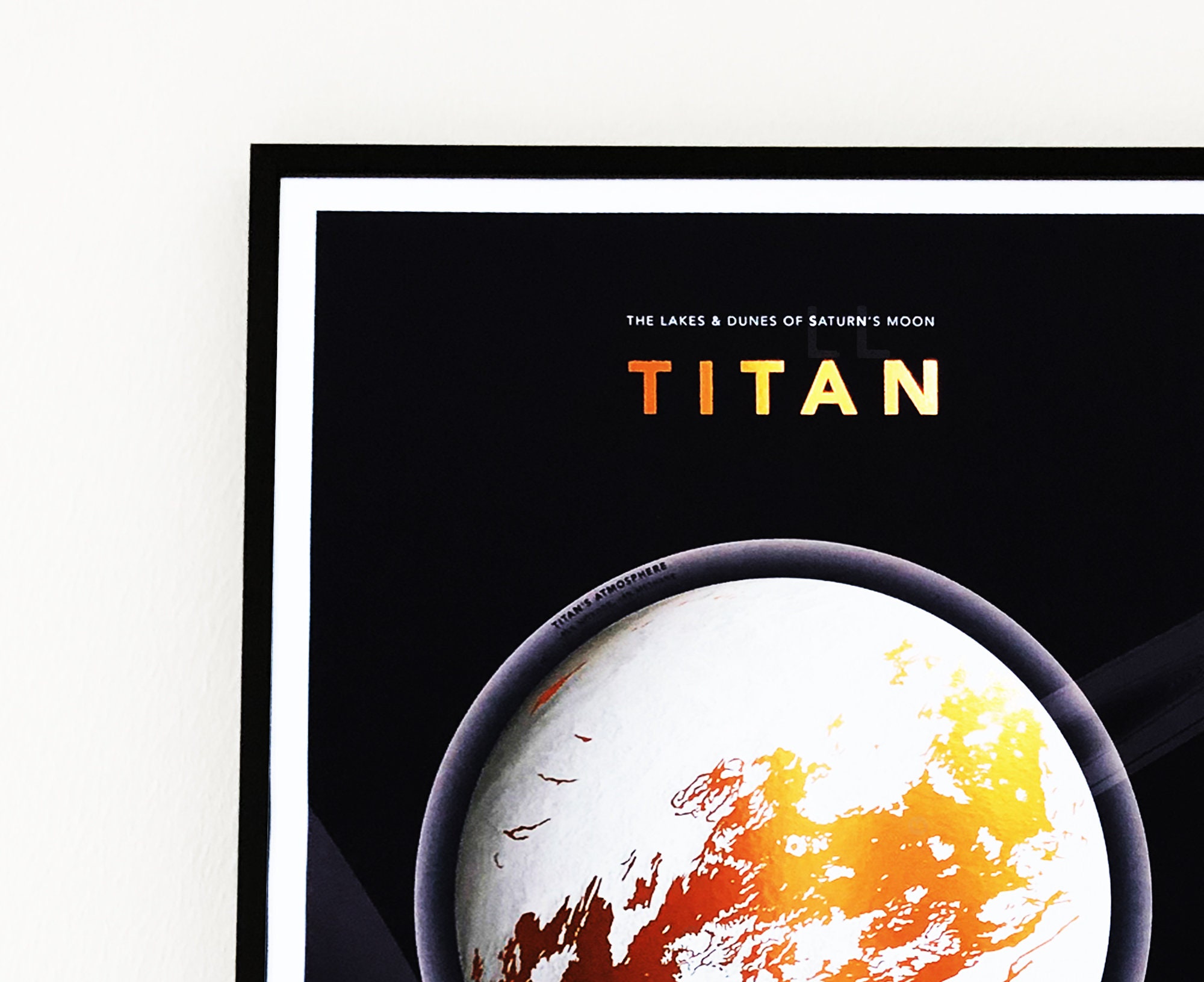 Copper Foil Titan Moon Poster - A3, Unframed - Etsy