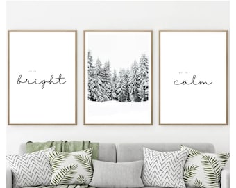 All is Calm, All is Bright- Christmas Wall Print- Downloadable Print (DIGITAL)