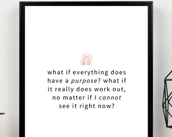 What If Quote - Motivational wall print - Self love wall decor