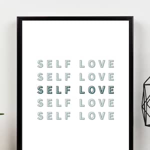 SELF LOVE wall print Self love wall decor image 1