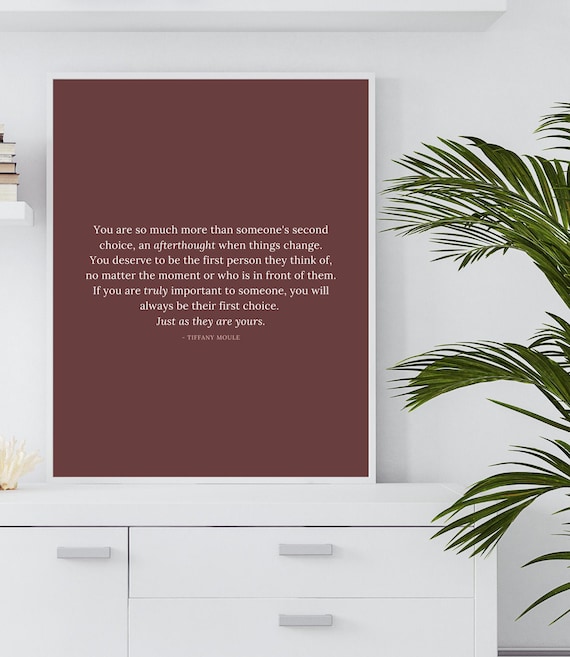 Citation Second Choix Par Tiffany Moule Etsy France