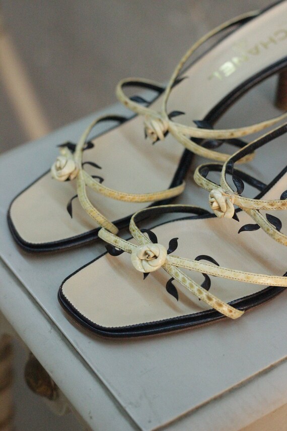chanel rose sandals
