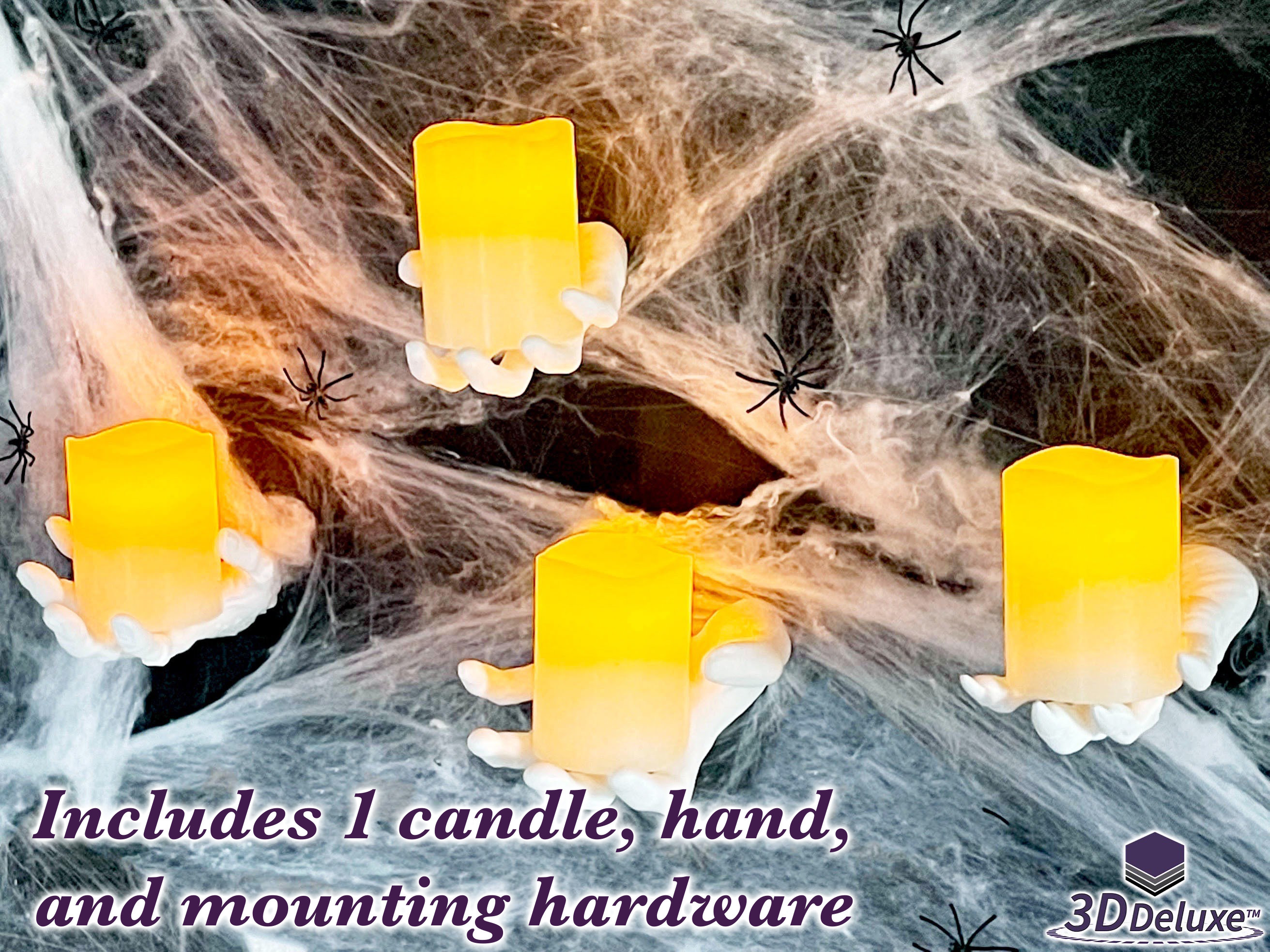 Creepy Hands Wall Candles | Spooky LED Candles for Halloween Wall Decor | Candle Included | Wall Lights | Wall Lamps
