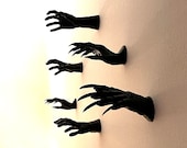 Creepy Reaching Hands Wall Decor | Spooky Scary Wall Decoration | Addam&#39;s Family | Mounting strips included!