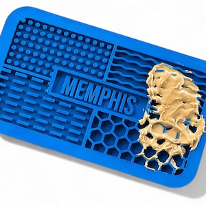Custom Silicone Lick Mat with Raised Border for Dogs | Personalized, Mess-Free Slow Feeder and Anxiety Relief Tool