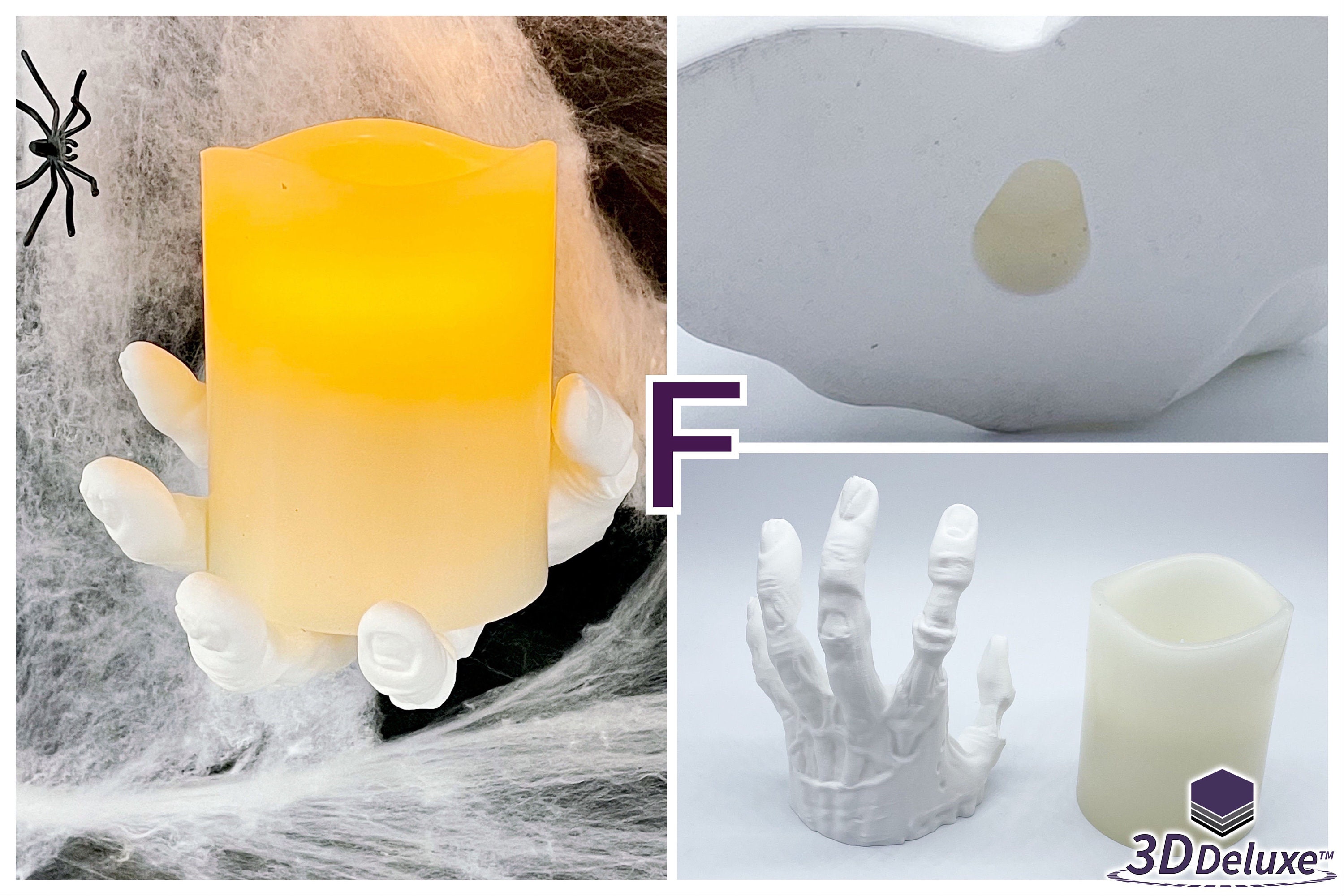 Creepy Hands Wall Candles | Spooky LED Candles for Halloween Wall Decor | Candle Included | Wall Lights | Wall Lamps