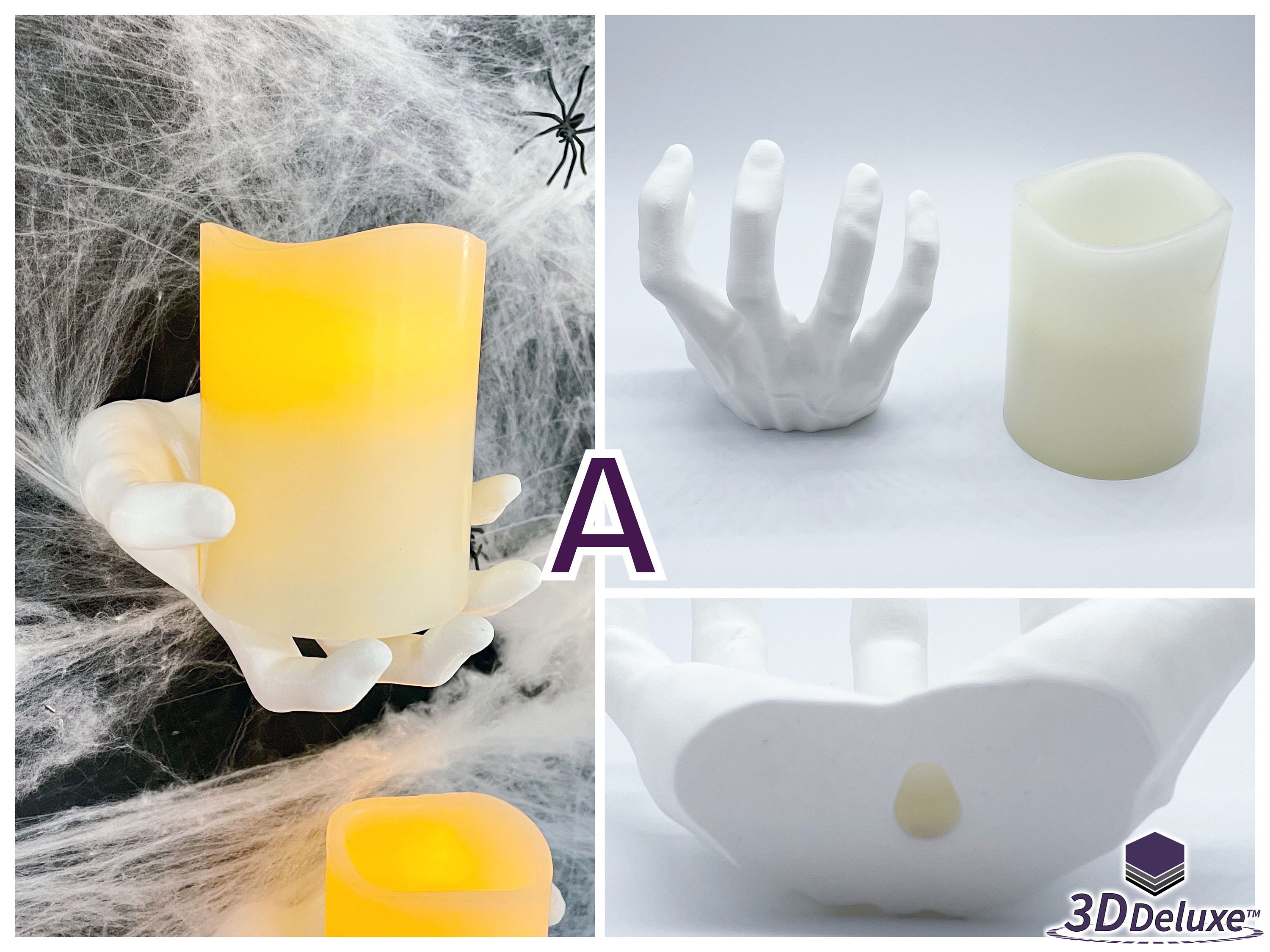 Creepy Hands Wall Candles | Spooky LED Candles for Halloween Wall Decor | Candle Included | Wall Lights | Wall Lamps