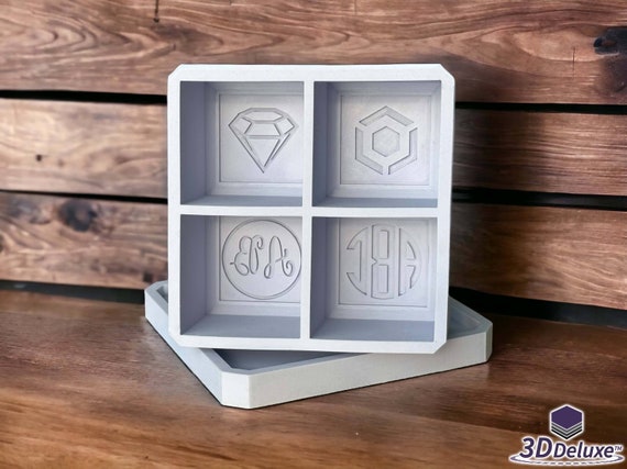 Personalized MONOGRAM Custom 2-in Silicone Ice Cube Mold